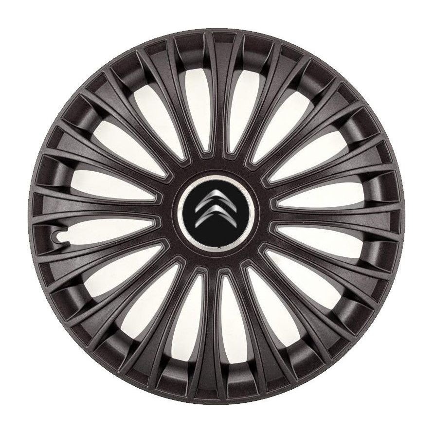 Set 4 Capace Roti, potrivite jantelor de R14, pentru Citroen, model dino Negru