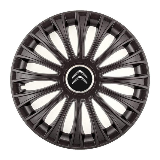 Set 4 Capace Roti, potrivite jantelor de R14, pentru Citroen, model dino Negru