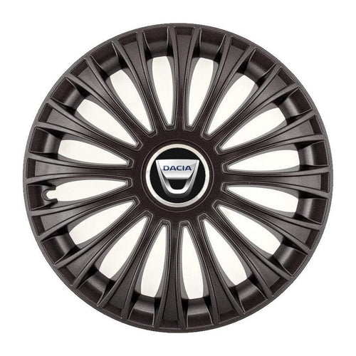 Set 4 Capace Roti, potrivite jantelor de R14, pentru Dacia, model dino Negru