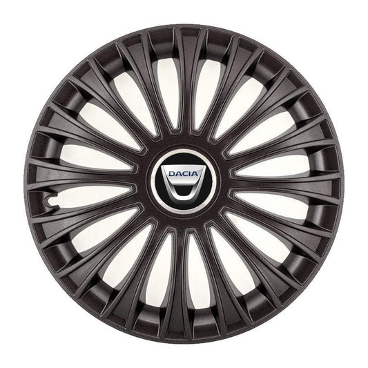 Set 4 Capace Roti, potrivite jantelor de R14, pentru Dacia, model dino Negru