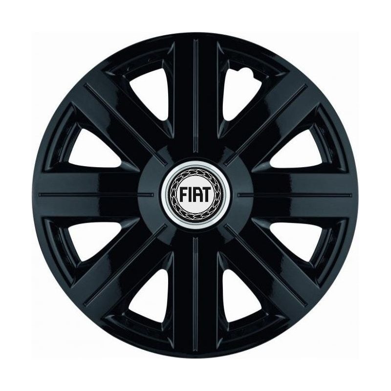Set 4 Capace Roti, potrivite jantelor de R14, pentru Fiat, model Cosmos Negru