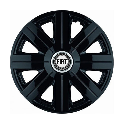 Set 4 Capace Roti, potrivite jantelor de R14, pentru Fiat, model Cosmos Negru