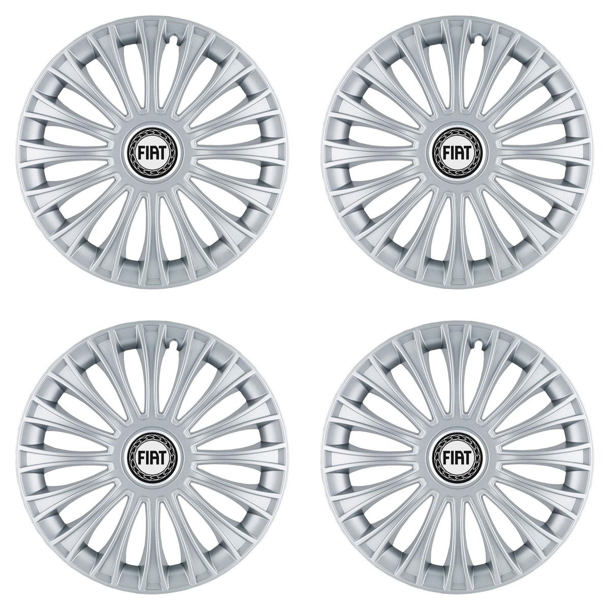 Set 4 Capace Roti, potrivite jantelor de R14, pentru Fiat, model dino cromat