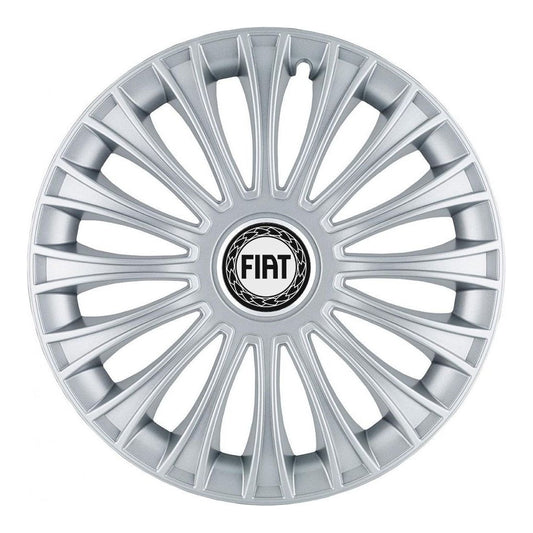 Комплект 4 таса, подходящи за джанти R14, за Fiat, хромиран модел дино