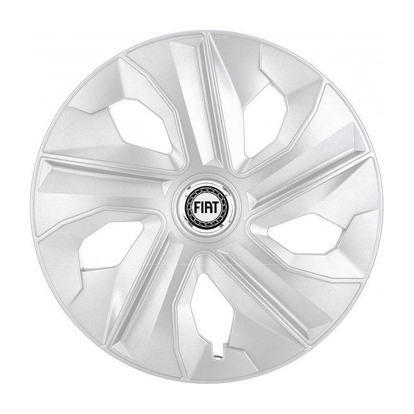 Set 4 Capace Roti, potrivite jantelor de R14, pentru Fiat, model luna cromat