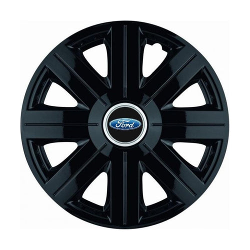 Set 4 Capace Roti, potrivite jantelor de R14, pentru Ford, model Cosmos Negru