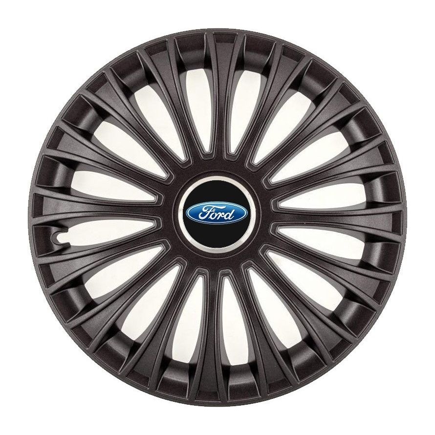 Set 4 Capace Roti, potrivite jantelor de R14, pentru Ford, model dino Negru