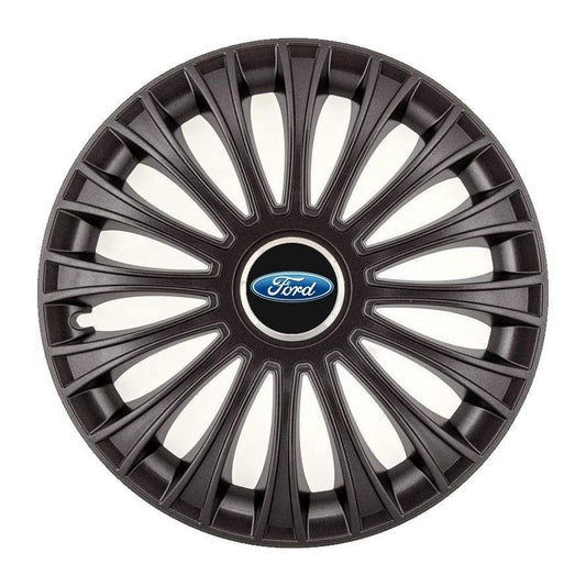 Set 4 Capace Roti, potrivite jantelor de R14, pentru Ford, model dino Negru