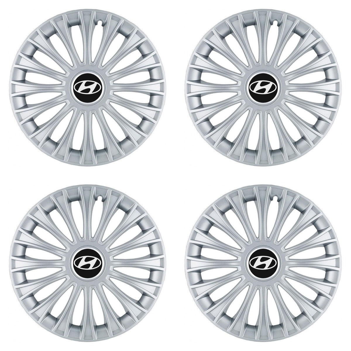 Set 4 Capace Roti, potrivite jantelor de R14, pentru Hyundai, model dino cromat