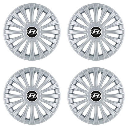 Set 4 Capace Roti, potrivite jantelor de R14, pentru Hyundai, model dino cromat