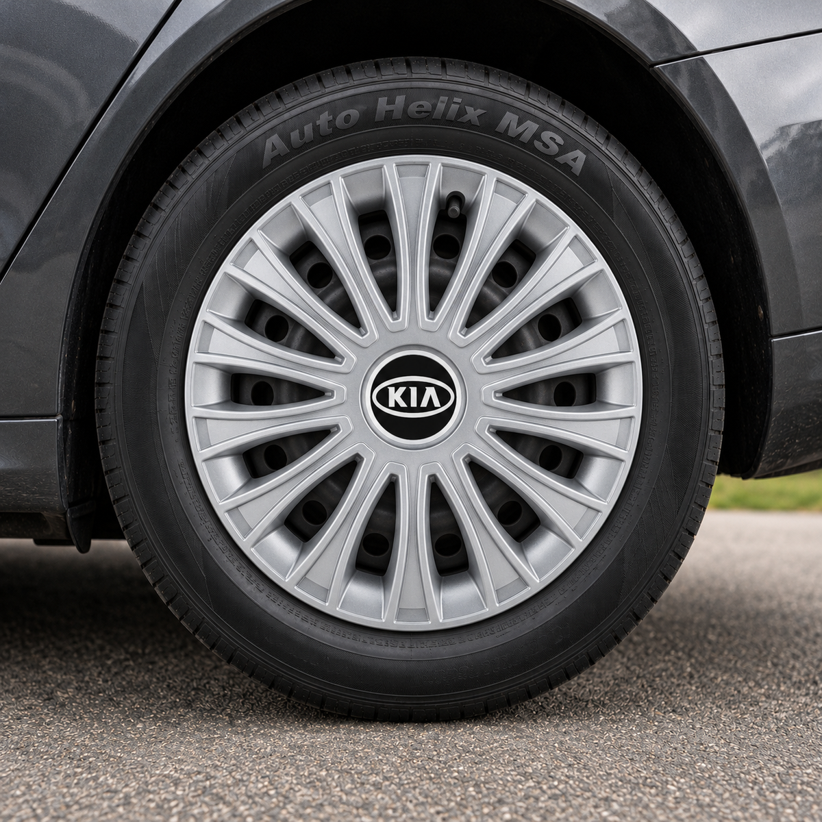 Set 4 Capace Roti, potrivite jantelor de R14, pentru Kia, model dino cromat
