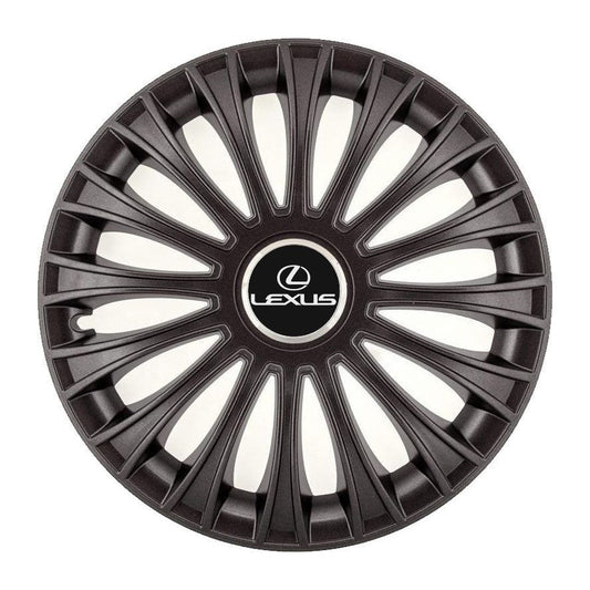 Set 4 Capace Roti, potrivite jantelor de R14, pentru Lexus, model dino Negru