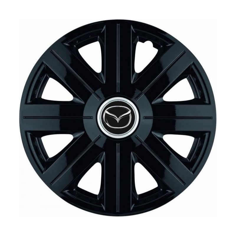 Set 4 Capace Roti, potrivite jantelor de R14, pentru Mazda, model Cosmos Negru