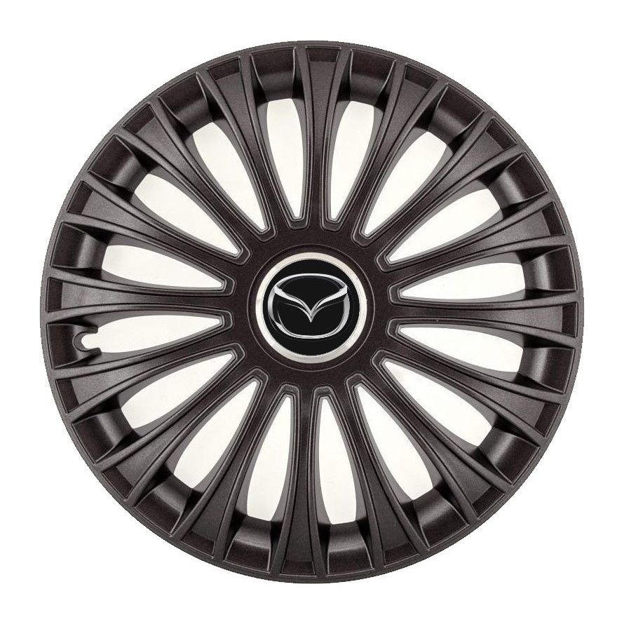 Set 4 Capace Roti, potrivite jantelor de R14, pentru Mazda, model dino Negru