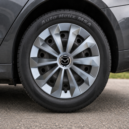 Set 4 Capace Roti 14 inchi (R14) Fame Gri, Compatibile Cu Mazda