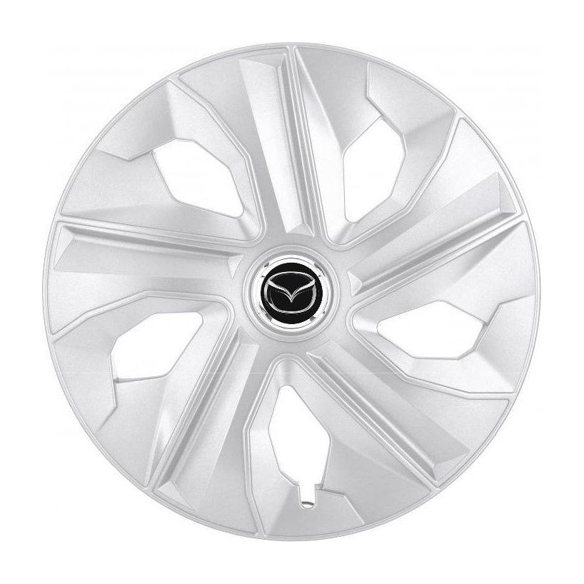 Set 4 Capace Roti, potrivite jantelor de R14, pentru Mazda, model luna cromat