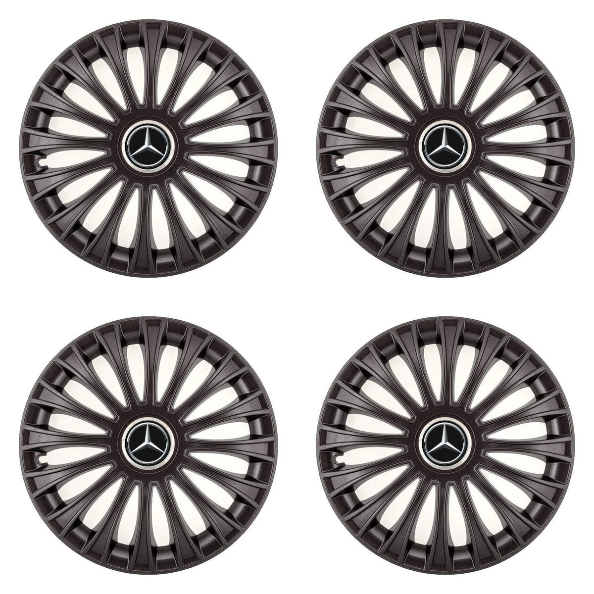 Set 4 Capace Roti, potrivite jantelor de R14, pentru Mercedes-Benz, model dino Negru