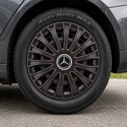 Set 4 Capace Roti, potrivite jantelor de R14, pentru Mercedes-Benz, model dino Negru