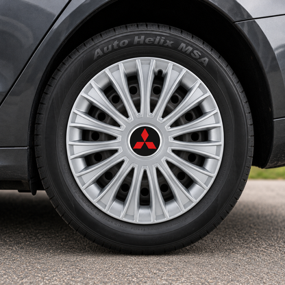 Set 4 Capace Roti, potrivite jantelor de R14, pentru Mitsubishi, model dino cromat