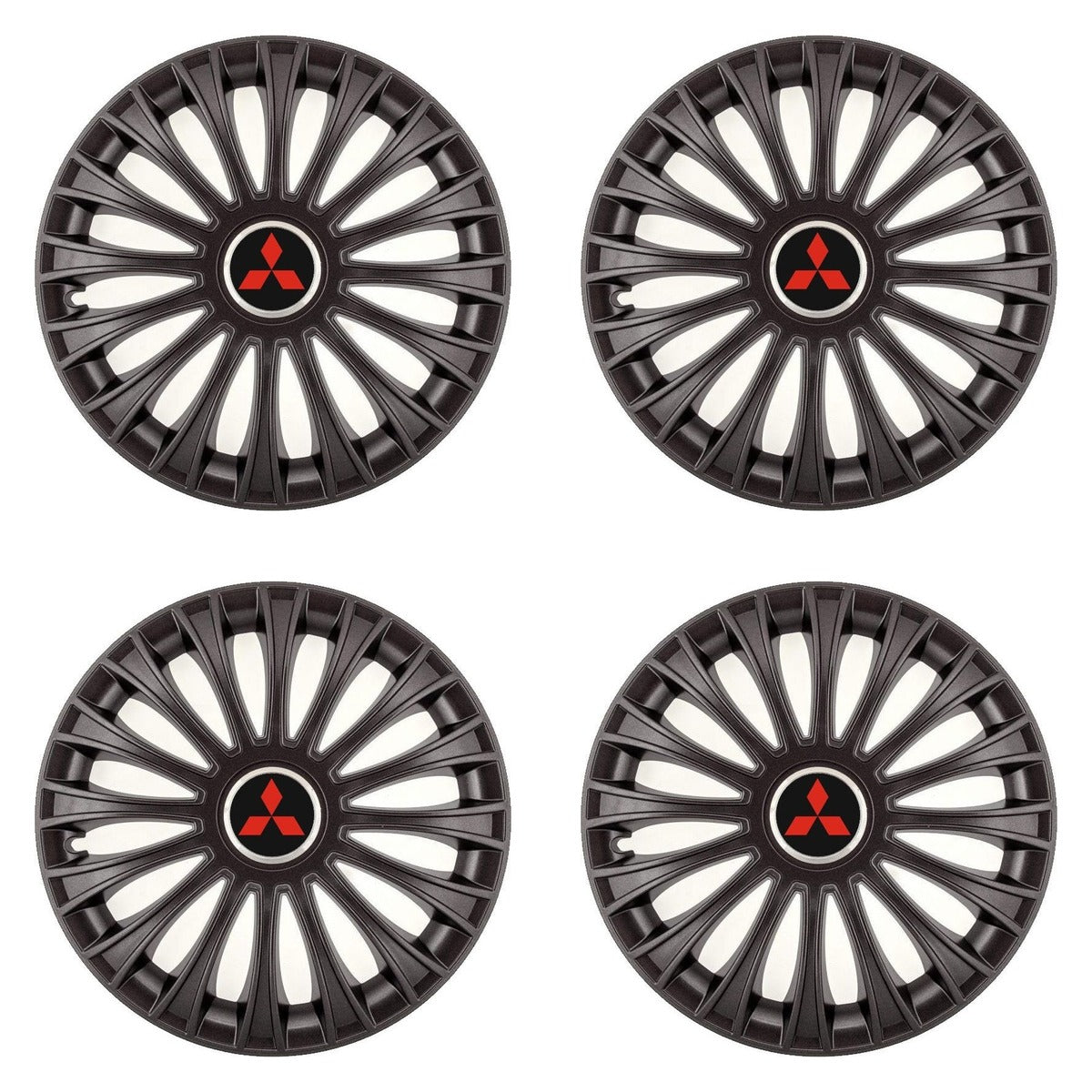 Set 4 Capace Roti, potrivite jantelor de R14, pentru Mitsubishi, model dino Negru