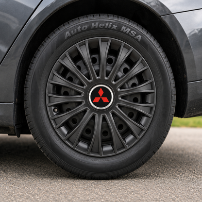 Set 4 Capace Roti, potrivite jantelor de R14, pentru Mitsubishi, model dino Negru