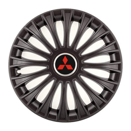 Set 4 Capace Roti, potrivite jantelor de R14, pentru Mitsubishi, model dino Negru