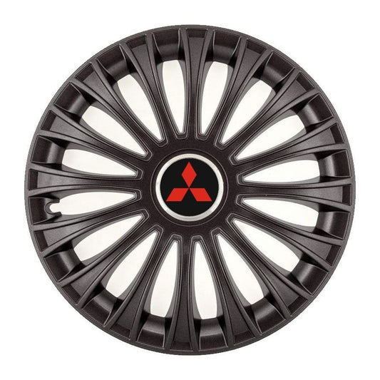 Set 4 Capace Roti, potrivite jantelor de R14, pentru Mitsubishi, model dino Negru