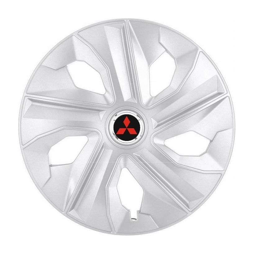 Set 4 Capace Roti, potrivite jantelor de R14, pentru Mitsubishi, model luna cromat