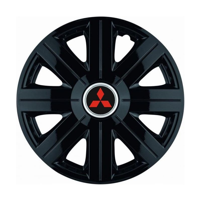 Set 4 Capace Roti, potrivite jantelor de R14, pentru Mitsubishi, model Cosmos Negru