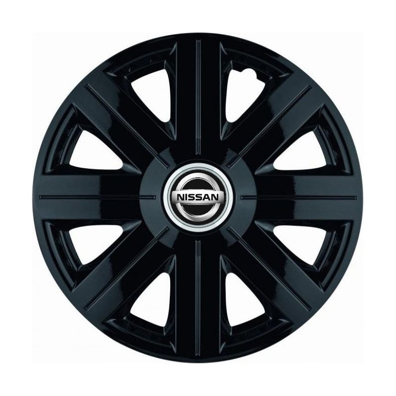 Комплект 4 таса, подходящи за джанти R14, за Nissan, модел Cosmos Black