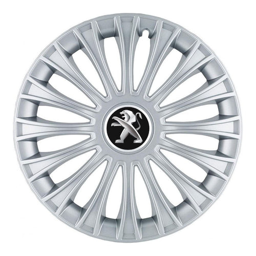 Set 4 Capace Roti, potrivite jantelor de R14, pentru Peugeot, model dino cromat