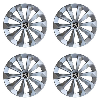 Set 4 Capace Roti 14 inchi (R14) Fame Gri, Compatibile Cu Peugeot