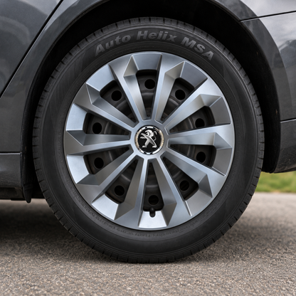 Set 4 Capace Roti 14 inchi (R14) Fame Gri, Compatibile Cu Peugeot