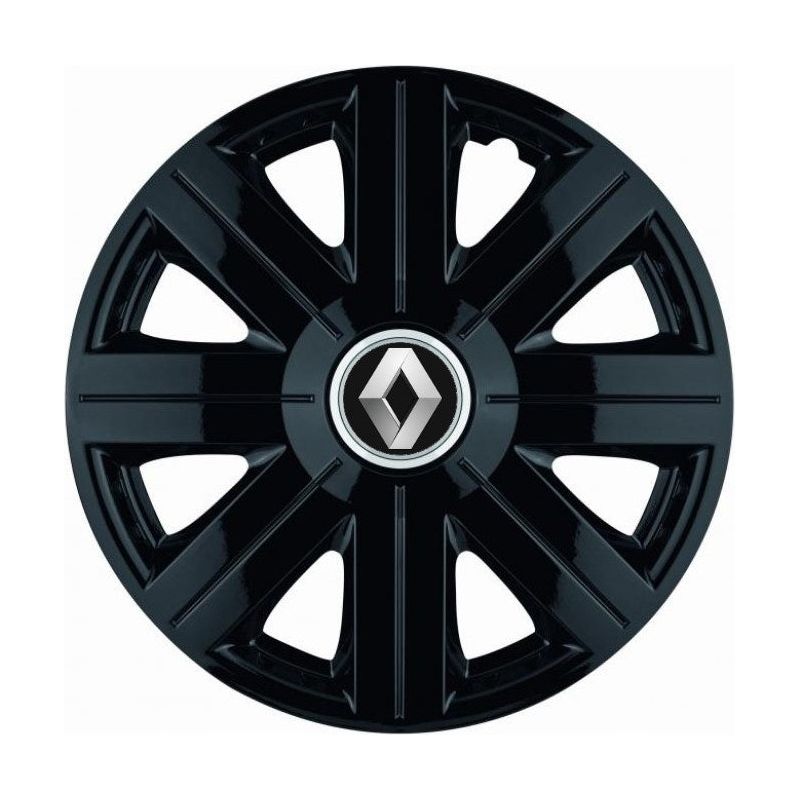 Set 4 Capace Roti, potrivite jantelor de R14, pentru Renault, model Cosmos Negru