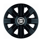 Set 4 Capace Roti, potrivite jantelor de R14, pentru Seat, model Cosmos Negru