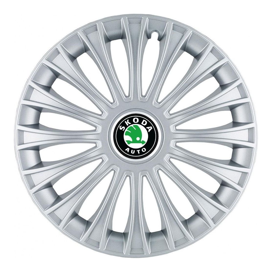 4 darabos dísztárcsa készlet, R14 felnikre alkalmas, Skoda krómozott dino modellhez