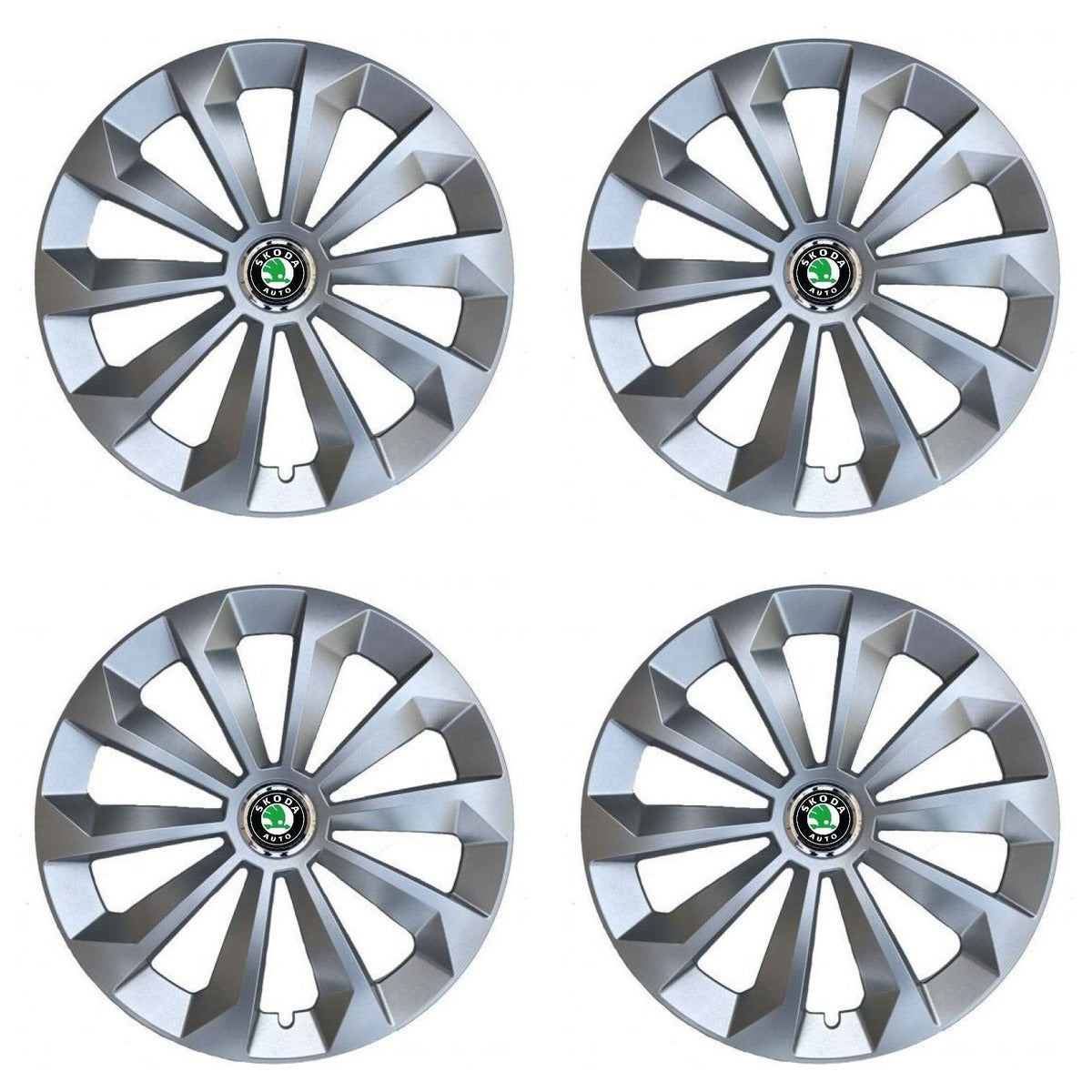 Set 4 Capace Roti 14 inchi (R14) Fame Gri, Compatibile Cu Skoda