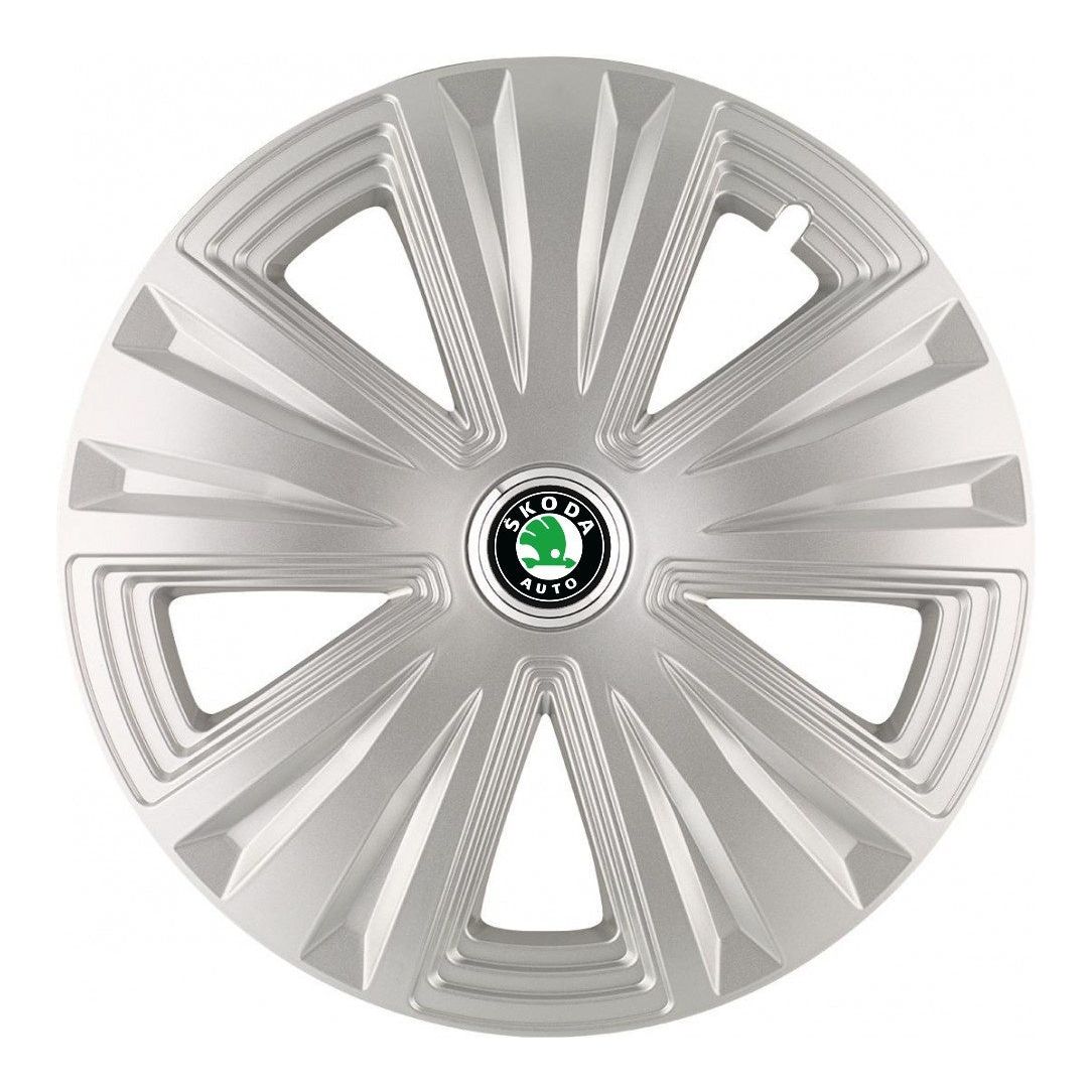 Set 4 Capace Roti, potrivite jantelor de R14, pentru Skoda, model glory Gri