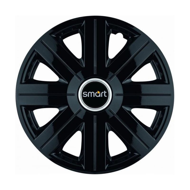 Set 4 Capace Roti, potrivite jantelor de R14, pentru Smart, model Cosmos Negru