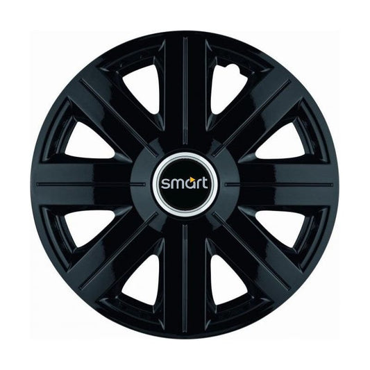 Комплект 4 таса, подходящи за джанти R14, за Smart, модел Cosmos Black