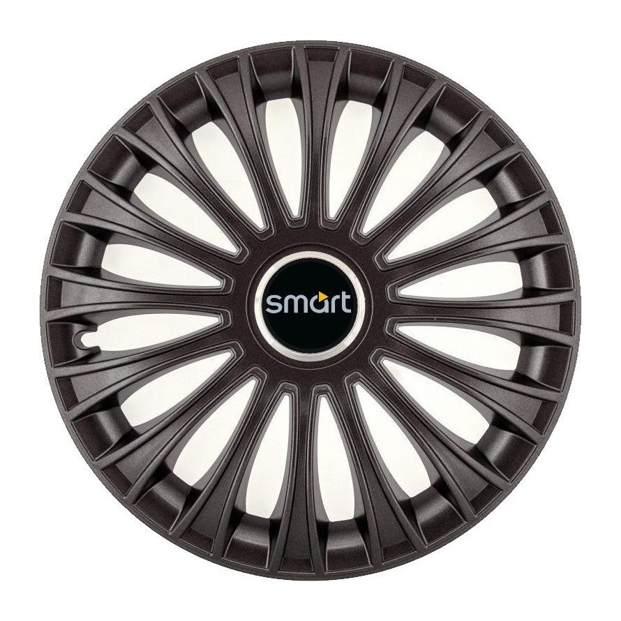 Set 4 Capace Roti, potrivite jantelor de R14, pentru Smart, model dino Negru