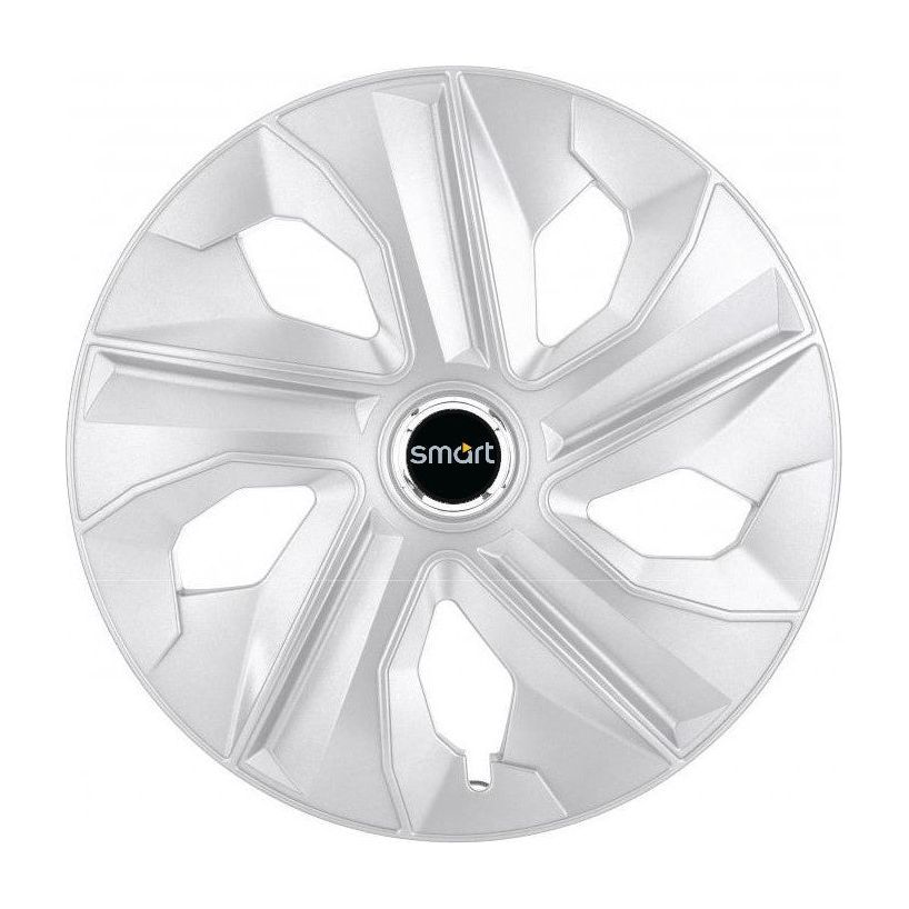Set 4 Capace Roti, potrivite jantelor de R14, pentru Smart, model luna cromat