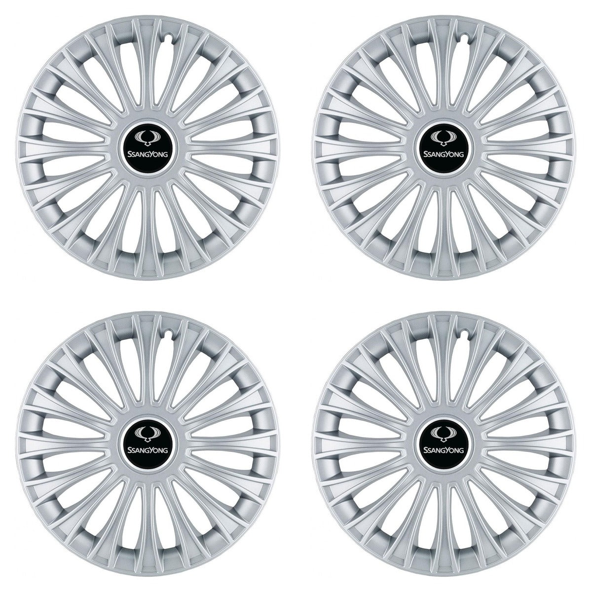Set 4 Capace Roti, potrivite jantelor de R14, pentru SsangYoung, model dino cromat