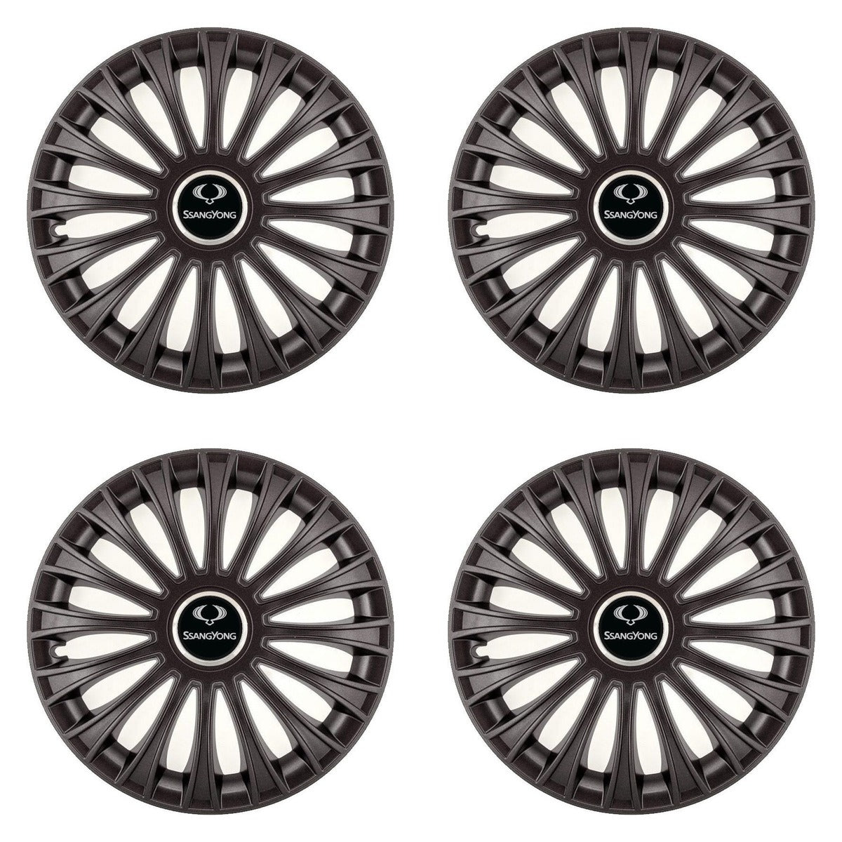 Set 4 Capace Roti, potrivite jantelor de R14, pentru SsangYoung, model dino Negru