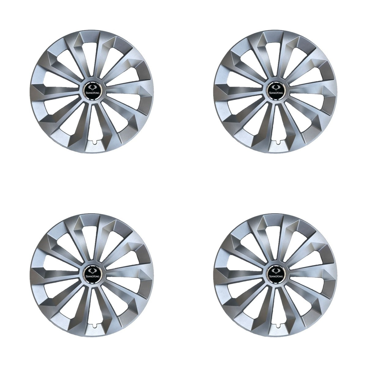Set 4 Capace Roti 14 inchi (R14) Fame Gri, Compatibile Cu SsangYoung