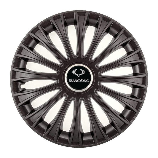 Set 4 Capace Roti, potrivite jantelor de R14, pentru SsangYoung, model dino Negru