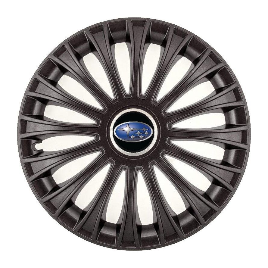 Set 4 Capace Roti, potrivite jantelor de R14, pentru Subaru, model dino Negru