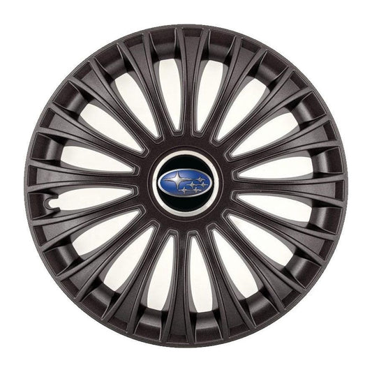 Set 4 Capace Roti, potrivite jantelor de R14, pentru Subaru, model dino Negru