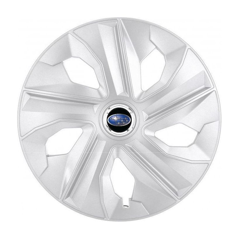 Set 4 Capace Roti, potrivite jantelor de R14, pentru Subaru, model luna cromat