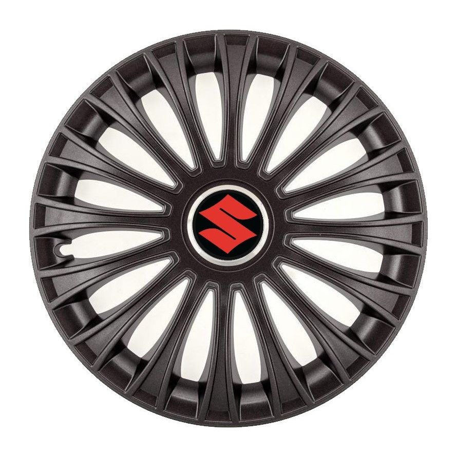 Set 4 Capace Roti, potrivite jantelor de R14, pentru Suzuki, model dino Negru